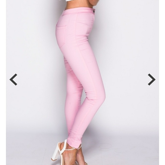 sz.6 left!! NWT high waisted pink jeggings!!! - Picture 4 of 4
